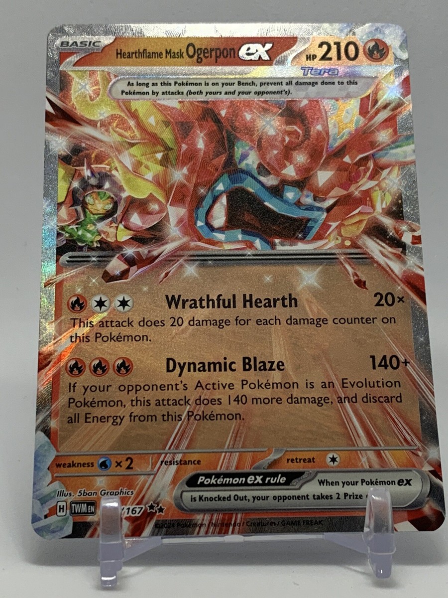 Pokemon TCG Twilight Masquerade Hearthflame Mask Ogerpon ex Tera