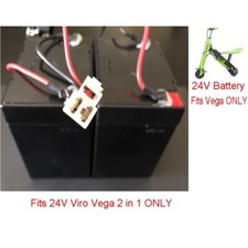 24v New Battery w Special Connector for Viro Vega 2 in 1 Electric Scooter