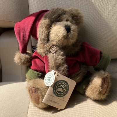 Boyd's Bears Mr Bayberry Jointed Bean Filled In Fur Trimmed Coat New With Tags