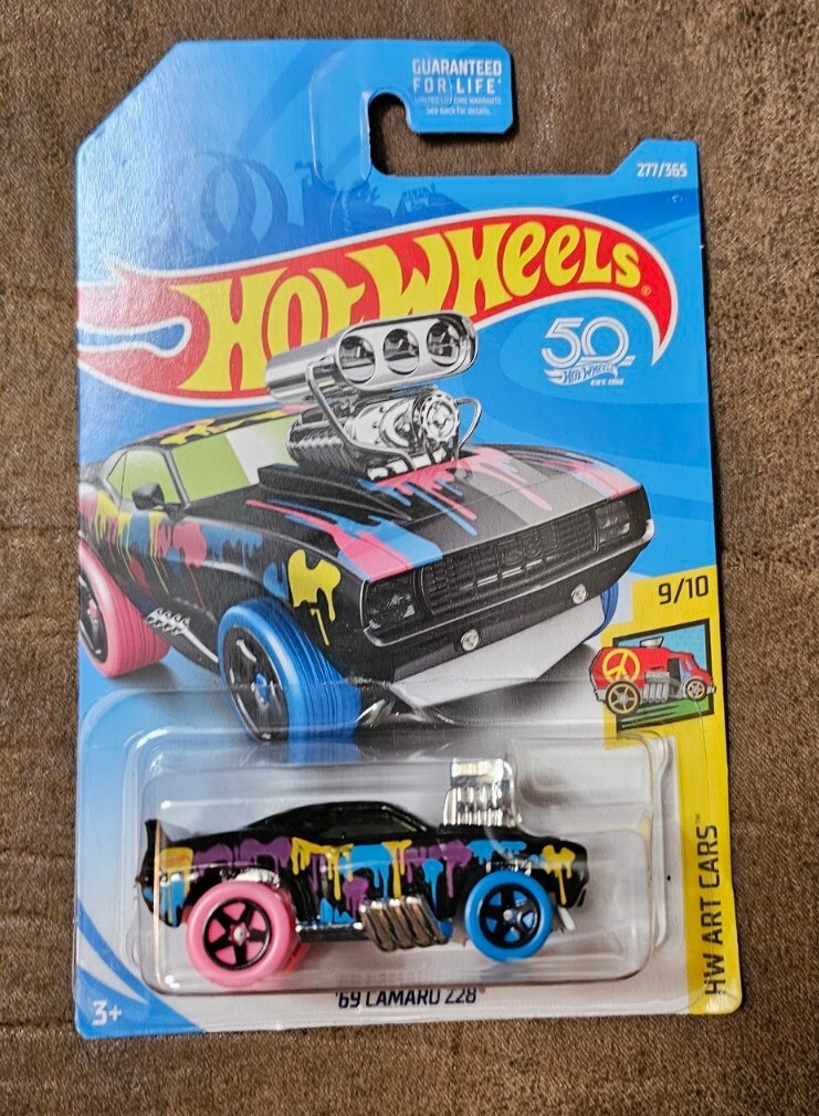 Hot Wheels '69 Camaro Z28, Multi-Color; 2018 HW Art Cars Series 9/10