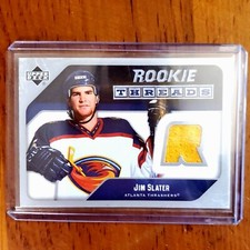 2005-06 Upper Deck Series 1 Hockey RC Jim Slater Rookie THREADS RT-JS Thrashers 