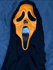 Scream Ghostface Orange Fluorescent Halloween Mask Easter Unlimited Fun World