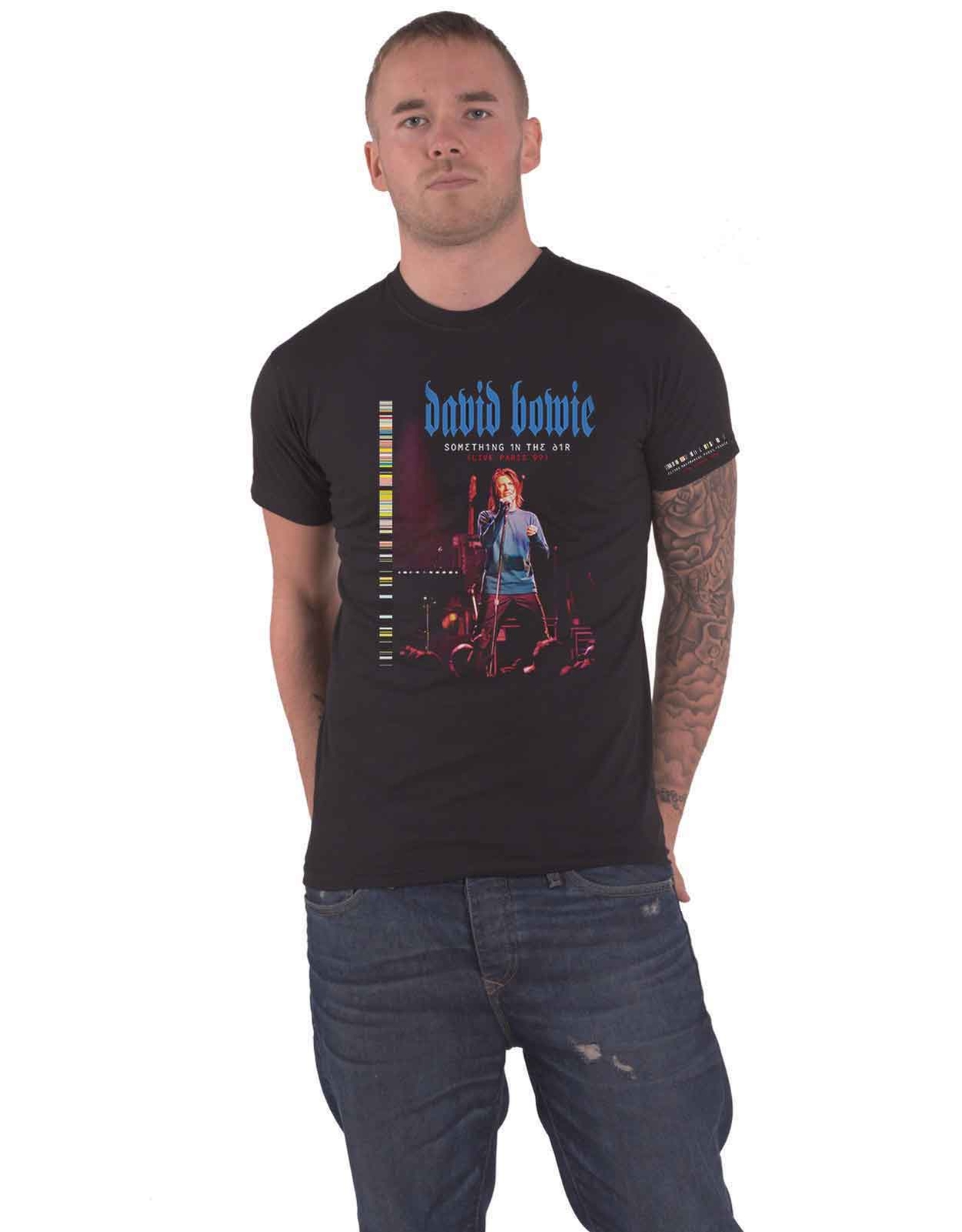 David Bowie Something In The Air Live In Paris Official Mens Black T-Shirt