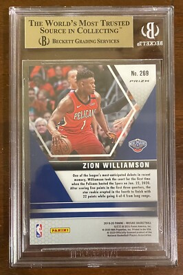 ZION WILLIAMSON 2019-20 Prizm Mosaic Rookie Debut Green