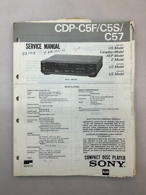 Sony CDP-C5F C5S C57 Original Service Manual Free Shipping