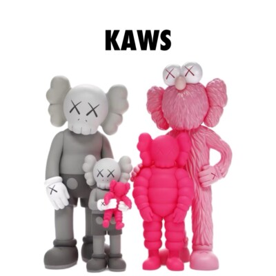 MEDICOM TOY - 【新品】KAWS FAMILY GREY/PINK/FLUORO PINK KAWS Family Vinyl Figures Grey Pink Open Edition New Medicom Toy
