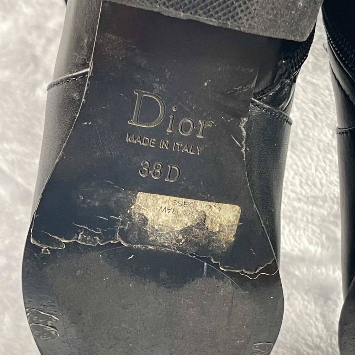 Christian Dior Boots 38 D Black Nappa Leather Studded Christian Dior Boots 38 D Black Nappa Leather Studded