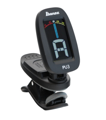 Ibanez PU3 Chromatic Clip Tuner - Black für Gitarre Bass Mandoline Ukulele u.v.m
