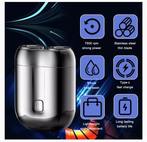 New Mini Dual-Head Electric Shaver, Unisex Mini Portable Electric Shaver SilverH - Picture 6 of 8
