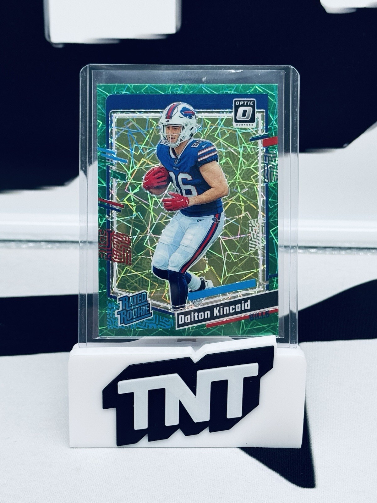 Dalton Kincaid 2023 Panini Donruss Optic Rated Rookie #211 Green Velocity SP