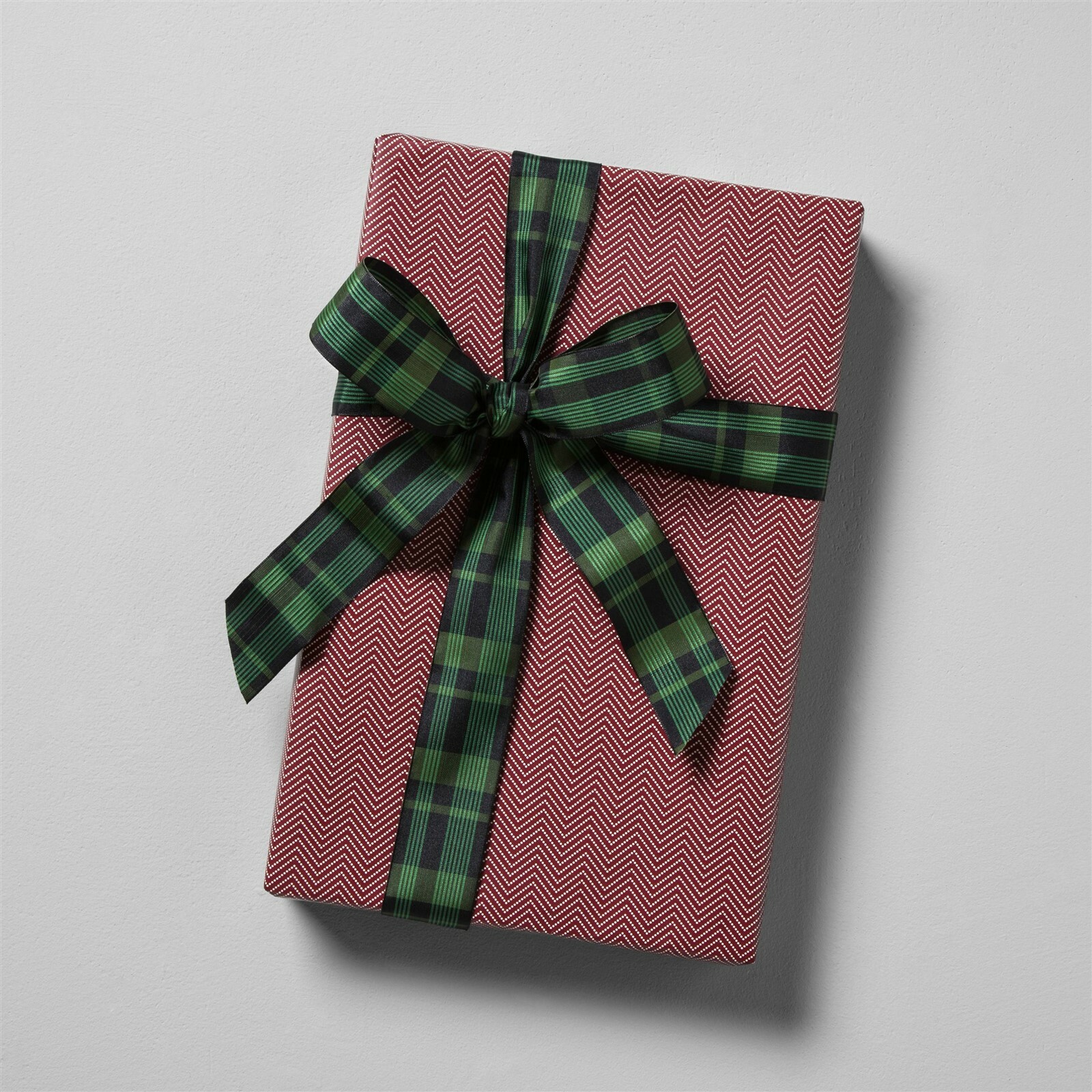 Herringbone Gift Wrap Wrapping Paper - Hearth & Hand with Magnolia Red/White