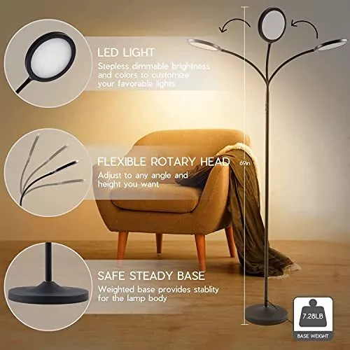 Bright light floor lamps for living room deals