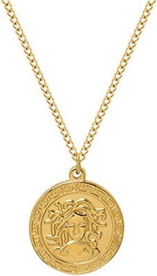 Medusa Gorgon Necklace,Ancient Greek Symbol Amulet Medal Necklace