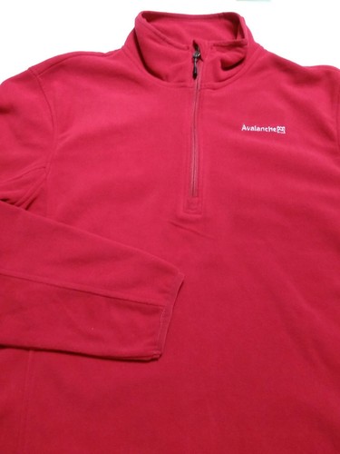 Avalanche Fleece Jacket Half Zip Red Medium Outdoor Thermal Mid Layers Men's - Picture 12 of 12