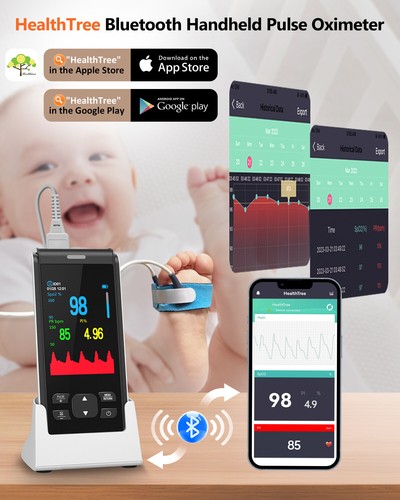 Handheld Pulse Oximeter SpO2 Heart Blood Rate Oxygen Saturation for Adult & Kids - Picture 3 of 9