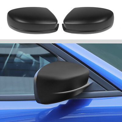Matte Black 2x Mirror Cover Caps Trim For 2011-2023 Dodge Charger Chrysler 300C
