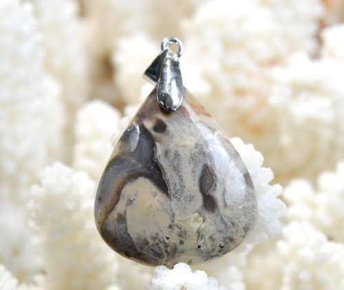 Pendentif cabochon Agate zébra main image 1