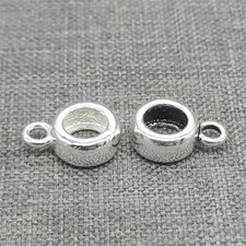10 pièces d'entretoises de perles de caution en argent sterling 925 trou de 5 mm