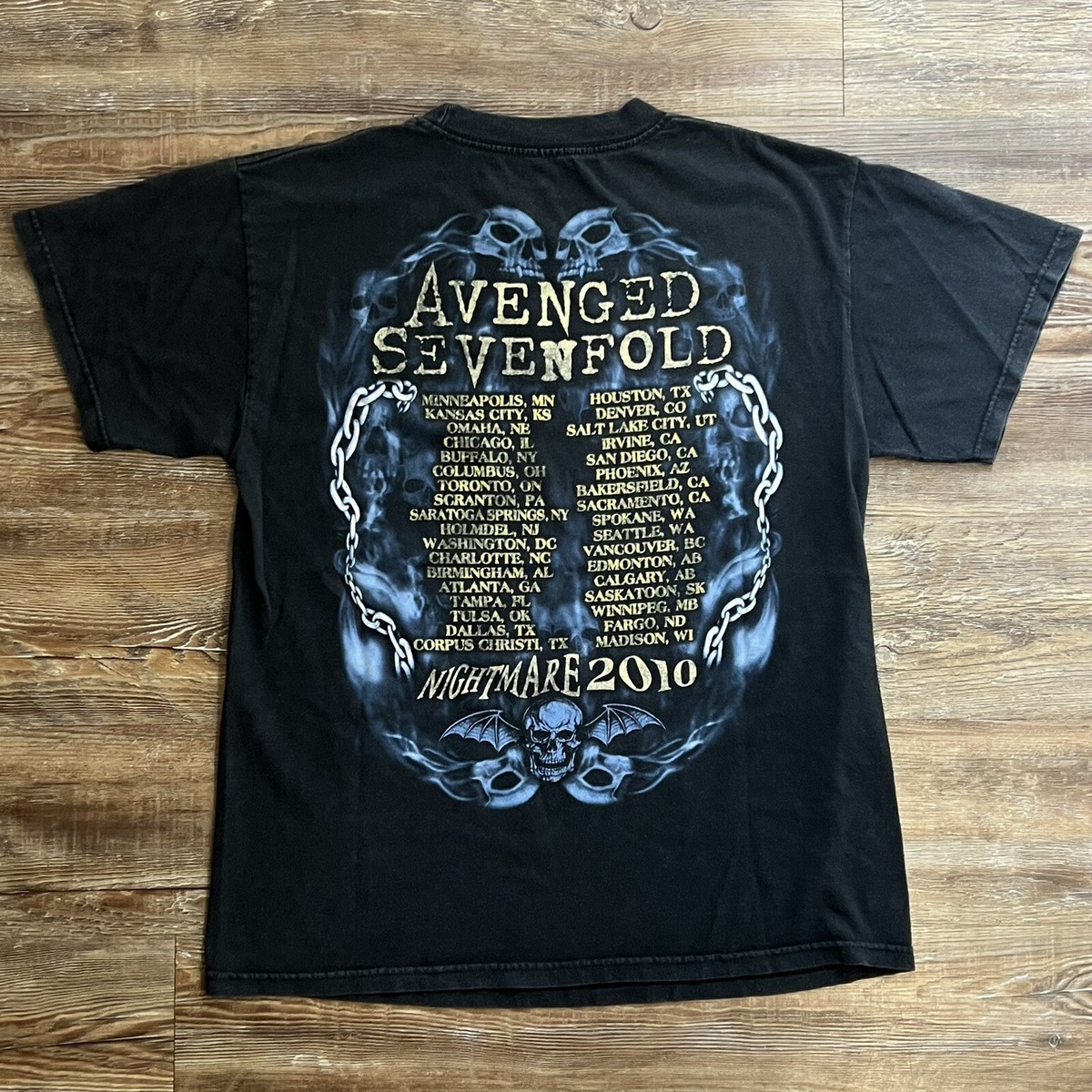 Vintage Avenged Sevenfold Nightmare 2010 Tour Concert T-Shirt Men's Size  Medium | eBay