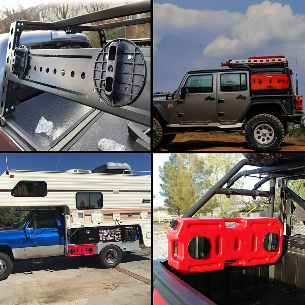 20L Fuel Tank Bracket Lock Mounts Gas Container Gasoline Pack Jerry Can