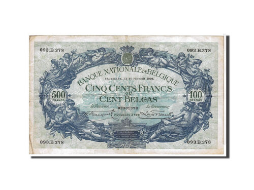 [#111130] Billet, Belgique, 500 Francs-100 Belgas, 1929, KM:103a, TTB - Photo 1/2