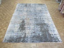 10'2 x 14'1 Hand Knotted Brown & Gray Modern Abstract Oriental Rug G8201