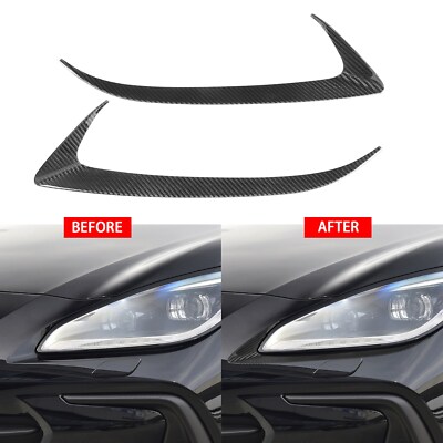 Headlight Eyebrow Eyelid Trim Strip For Subaru BRZ GR86 22-23 Real Carbon Fiber