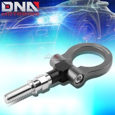 7 T-6061 Aluminum Frontrear Gun Metal Racing Tow Hook Kit For 09-13 Honda Fit