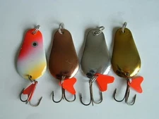 4 NEW Assorted Spoon Metal Fishing Lure Bait Lot 1.75"
