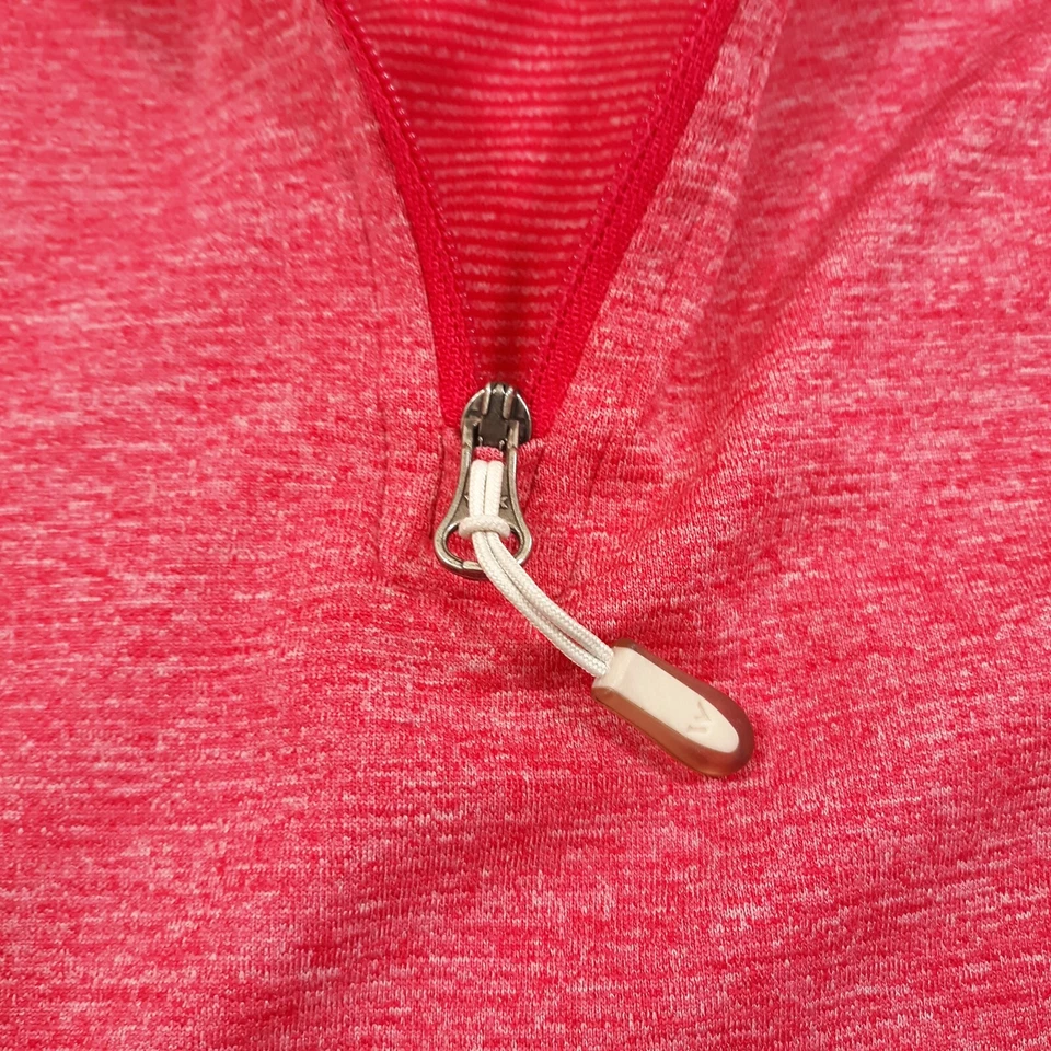 Sudadera Sierra Blanca Mujer Pequeña Senderismo Exterior Pullover 1/4 Cremallera Roja Foto 4 de 4