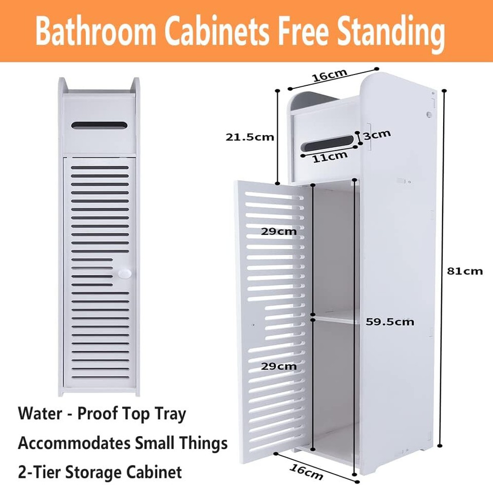 Waterproof Bathroom Tall Slim Bathroom Storage Unit Bathroom