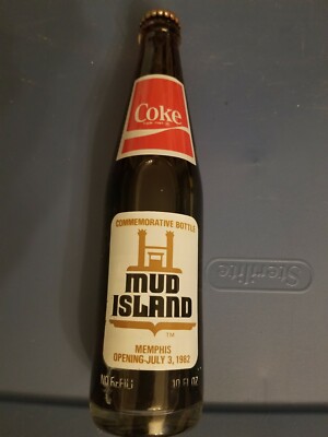 1982 Mud Island Memphis Opening Commemorative Coca-Cola Bottle Coke Never Opened