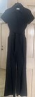 A.L.C. Rivington Belted Flared Leg Jumpsuit Black  Short Sleeves Size 6 — photo 7