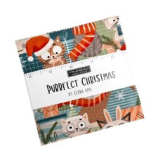 MODA Charm Pack Purrfect Navidad 42 Piezas 5" Cuadrados Acolchado Algodón