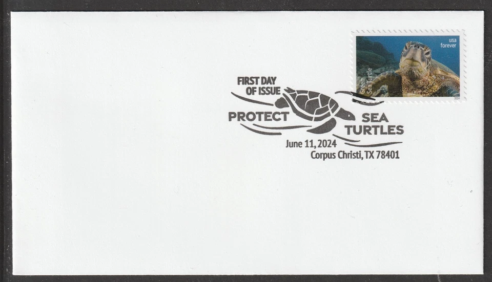 US 5865-5870 Protect Sea Turtles (set of 6) BWP FDC 2024 - Image 3 of 4