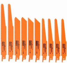 HORUSDY Reciprocating Saw Blades | 10pc Set Electric Metal Wood Pruning 1/2"