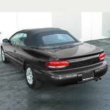 Fits 1996-2000 Chrysler Sebring Convertible Top Glass Window Black Sailcloth