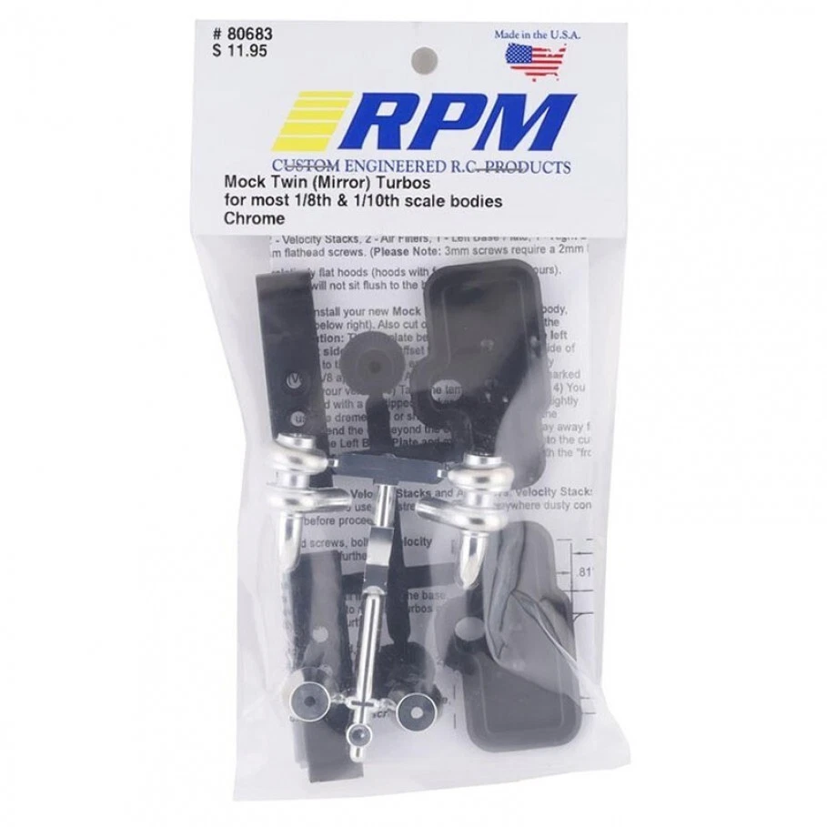 RPM Mock Dual Turbo Set Up for most 1:10 and 1:8 RC bodies suit Drift or Crawl - Image 4 of 4