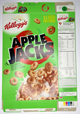 1999 Empty Kellogg's Apple Jacks 15 OZ Cereal Box SKU U200/345 | eBay