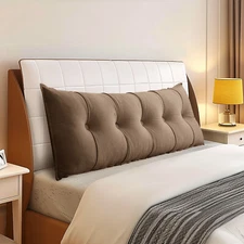 Soft Headboard Pillow Bed Wedge Reading Pillow Long Bolster Cushion with Cover