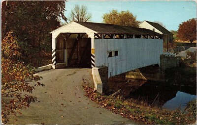 Kellers Mill Bridge Guy Bards Cocalico Creek Crossing Dutchland Postcard UNP VTG