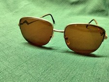 Vintage 1970's Luxottica Sunglasses Avante Garde Cassandra BrownGlo Frames Italy