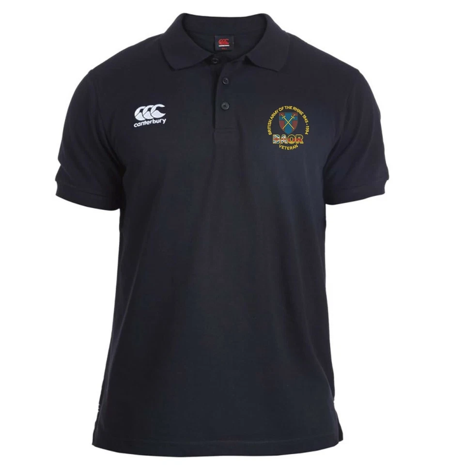 OFFICIAL British Army of the Rhine embroidered Canterbury Rugby Polo Shirt - Image 1 of 1