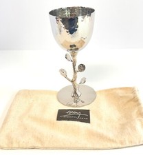Michael Aram Judaica Botanical Leaf Kiddush Cup EUC w ARAM Dust Bag