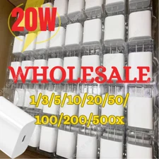 Wholesale Bulk LOT 20W USB C Power Adapter PD Fast Charger Block For iPhone iPad