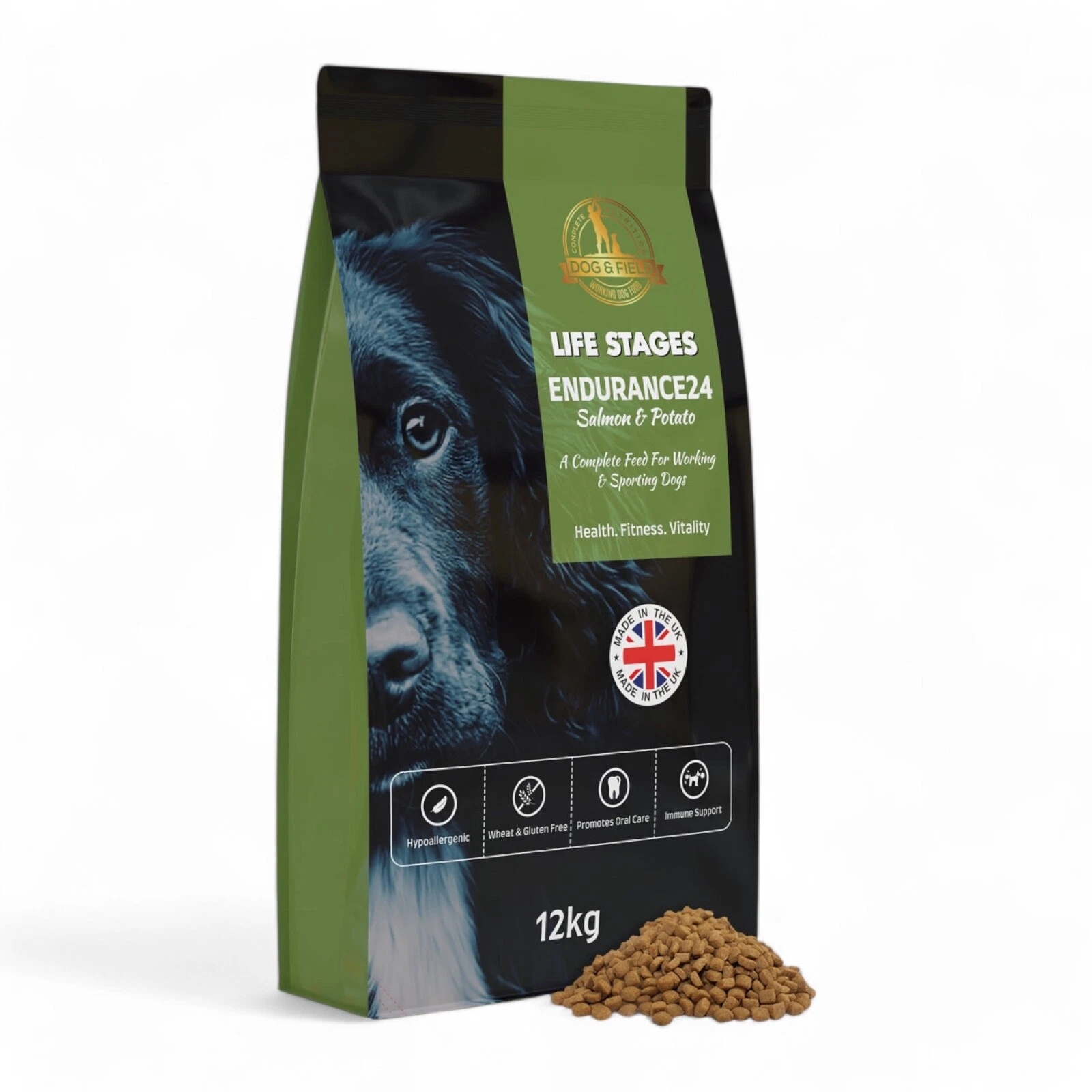 Endurance24 – Salmon & Potato Hypoallergenic Dry Dog Food 12kg Bag
Opens in a new window or tab