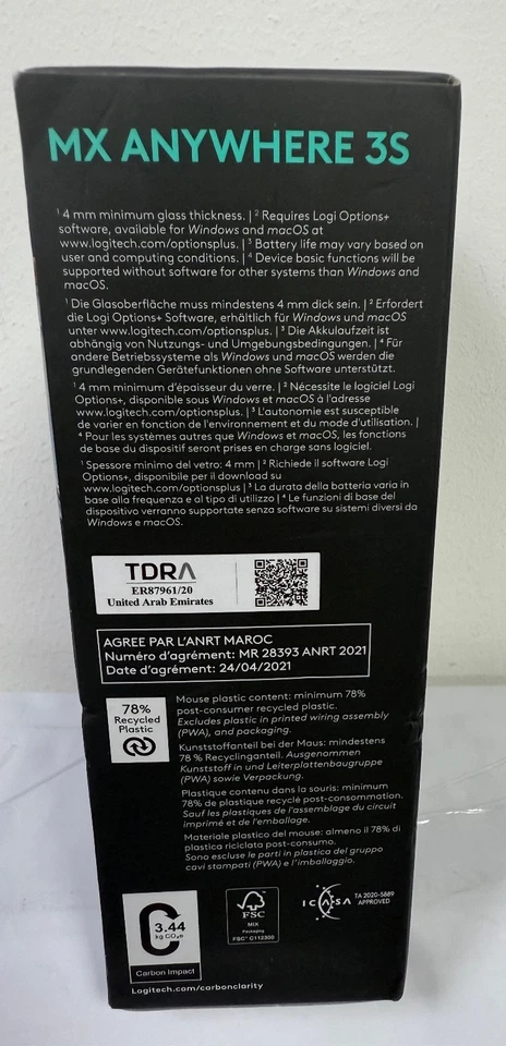 Logitech MX Anywhere 3S Performance Wireless Mouse - BLACK NEW BOXED - Image 2 of 4