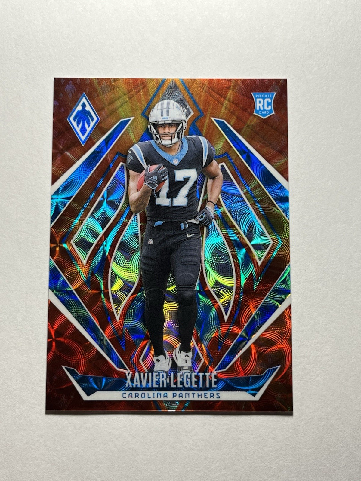 Xavier Legette 2024 Panini Phoenix Fireburst Prizm /350 Card #249 Panthers