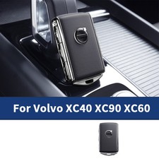 For Volvo Xc40 V90 S60 V60 Leather Alloy Car Key Fob Case Cover Remote Keychain For Volvo Xc40 V90 S60 V60 Leather Alloy Car Key Fob Case Cover Remote Keychain