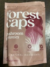 Forest Caps Mushroom Gummies Quantity 60 Wild Raspberry  Exp 7/27